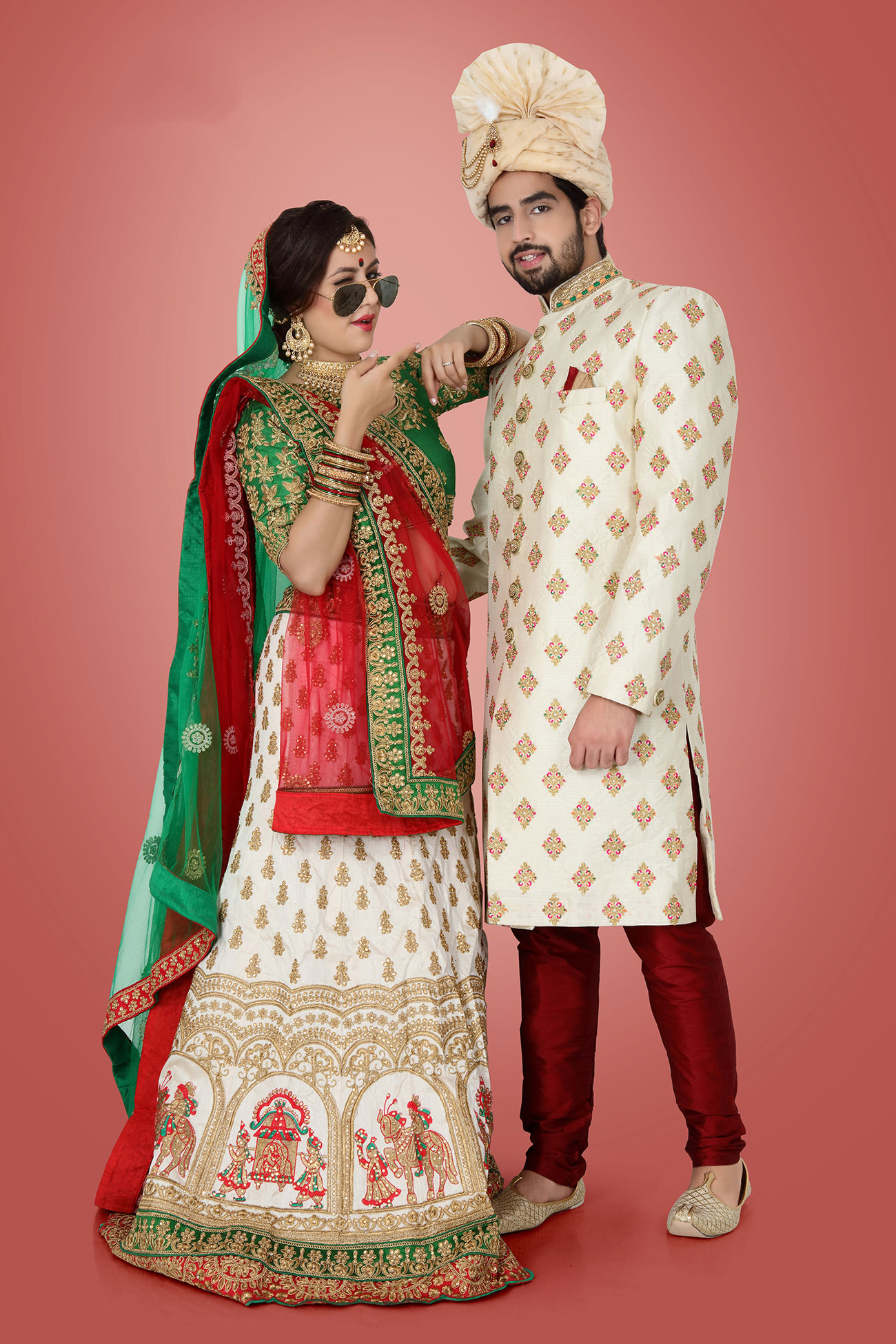 Cream Zari Thread Weaving Malbari Silk Sherwani E-1056