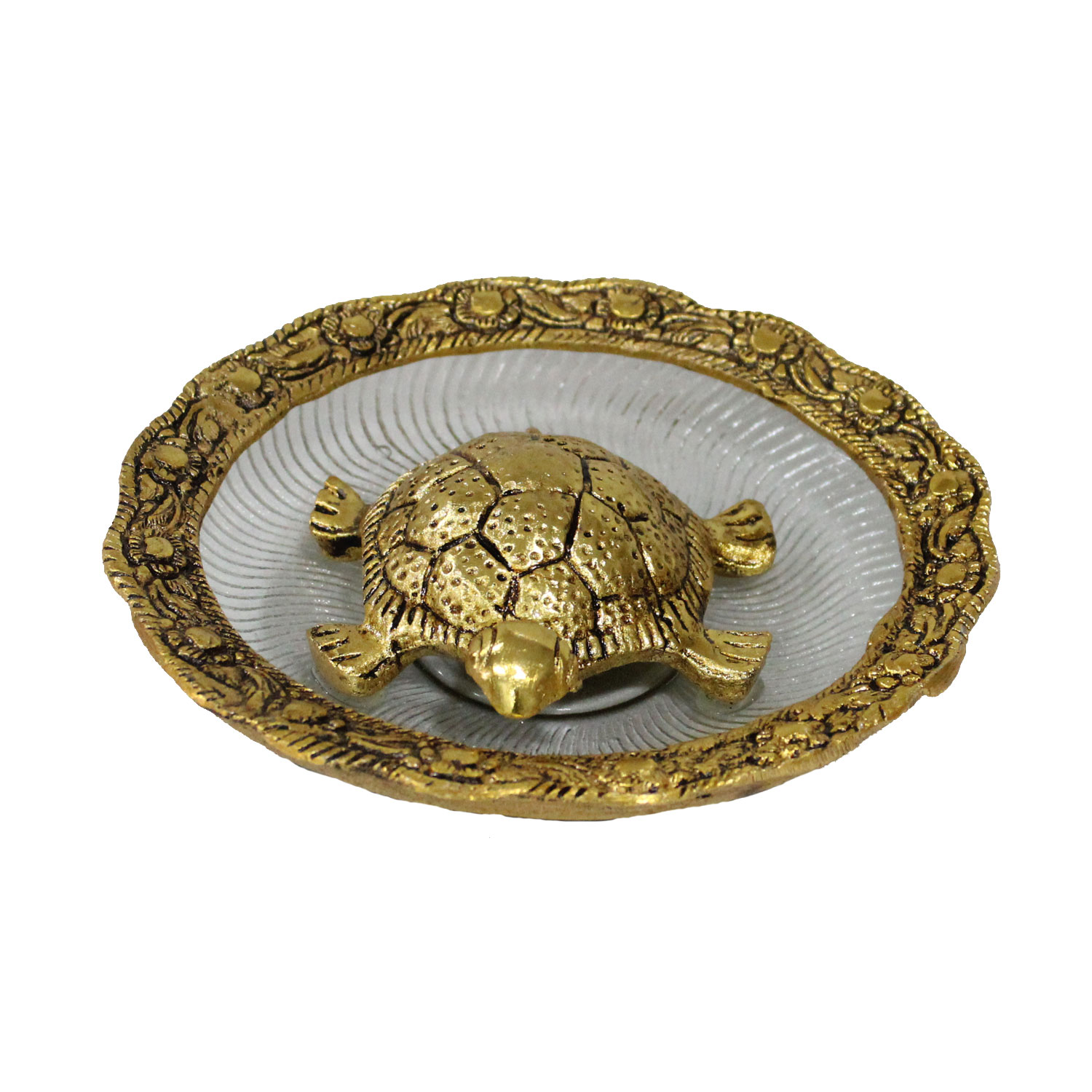 White Metal Feng Shui Vastu Tortoise