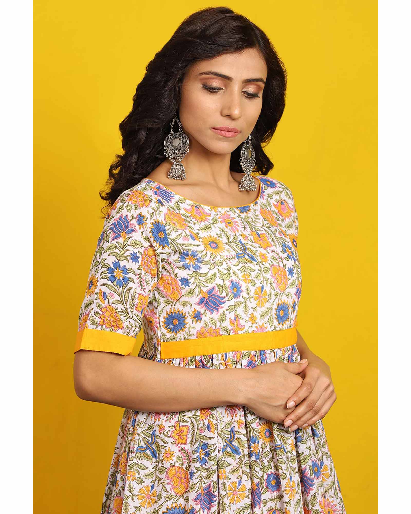 Saffron Floral Midi