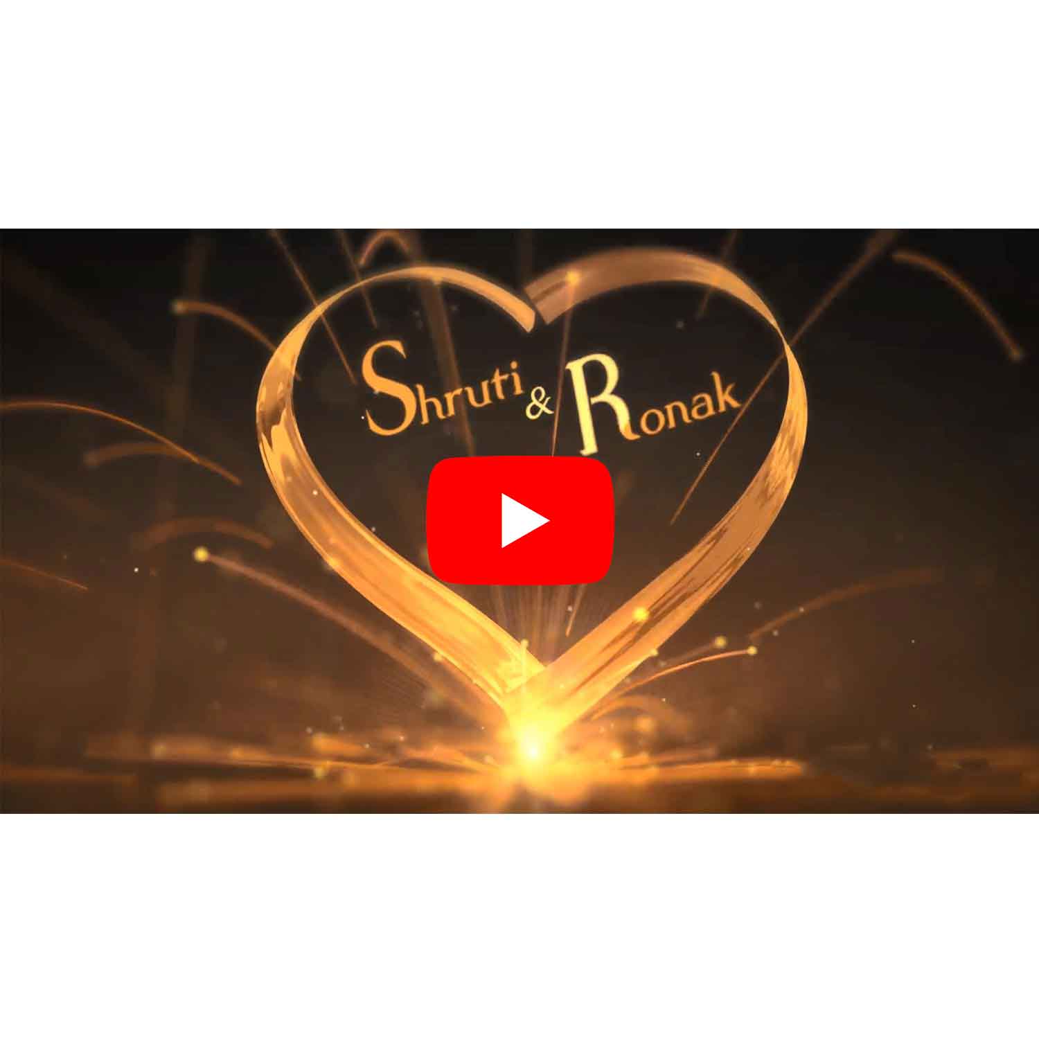 Golden Theme Wedding Invitation