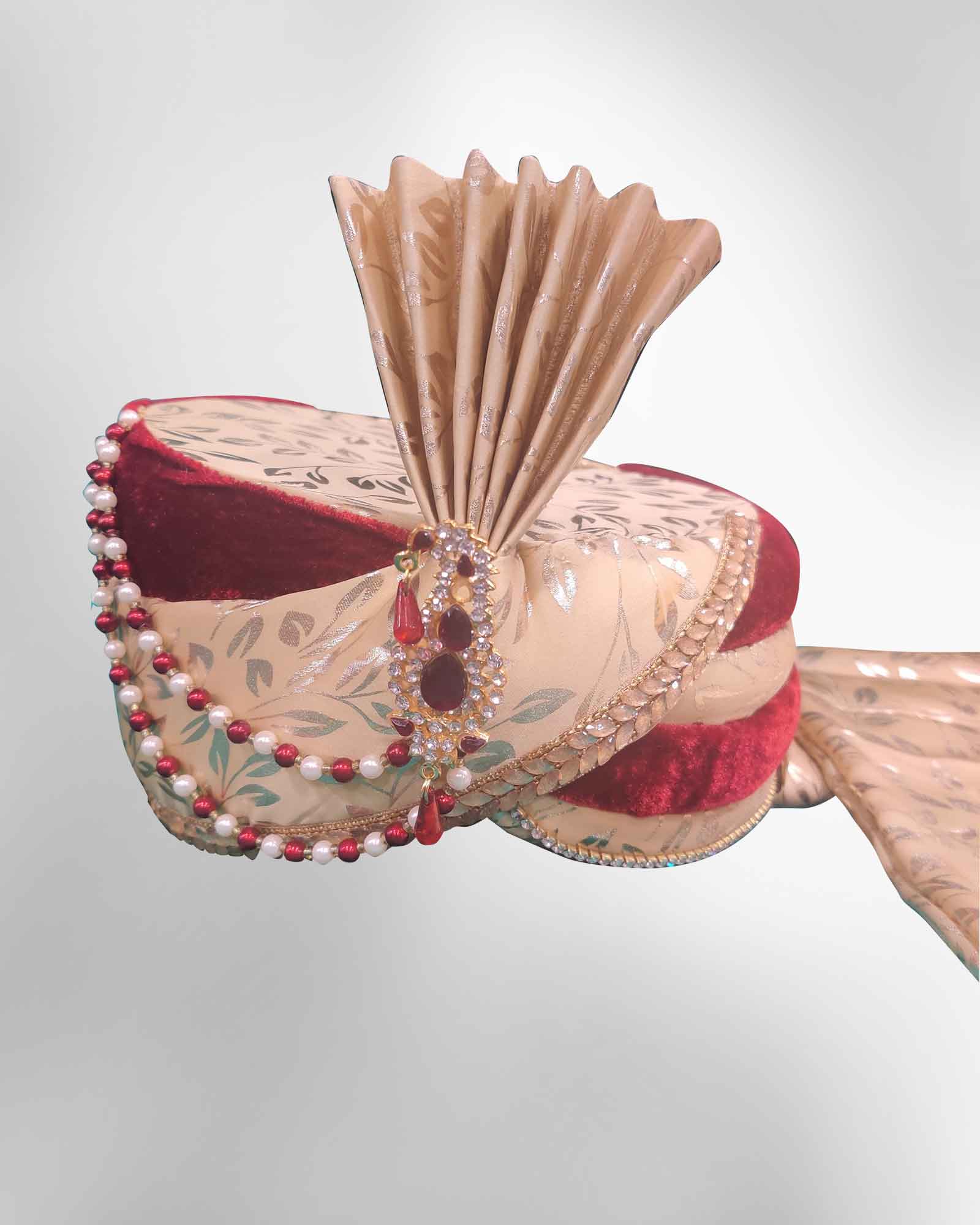 Peach Maroon Safa 69205