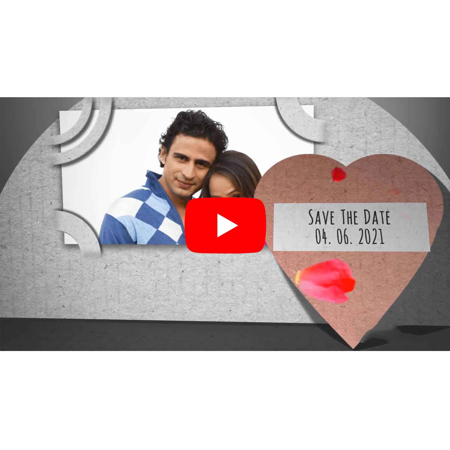 Rose Petal Wedding Invitation