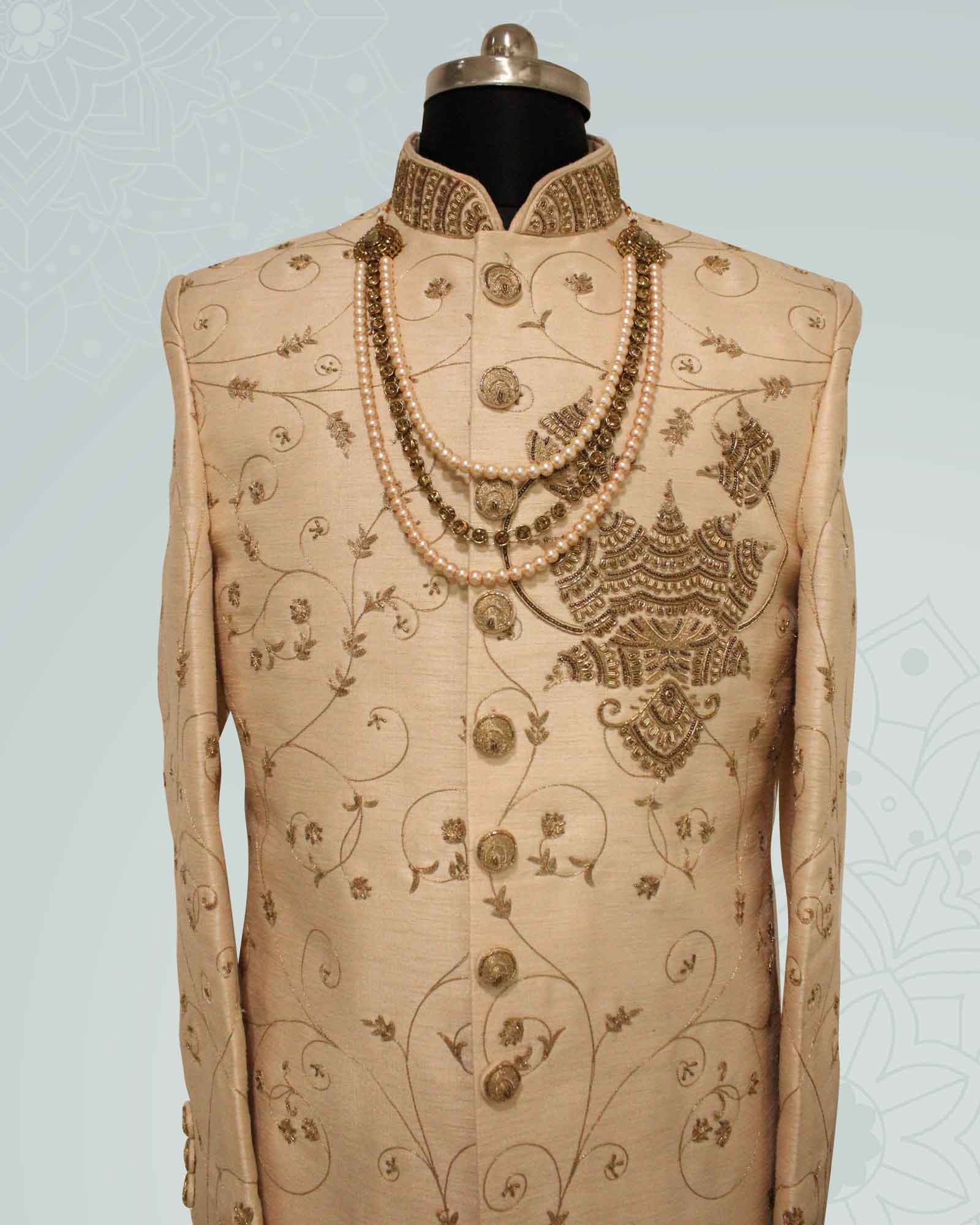 Peach Pearl Mala - LWMMB008