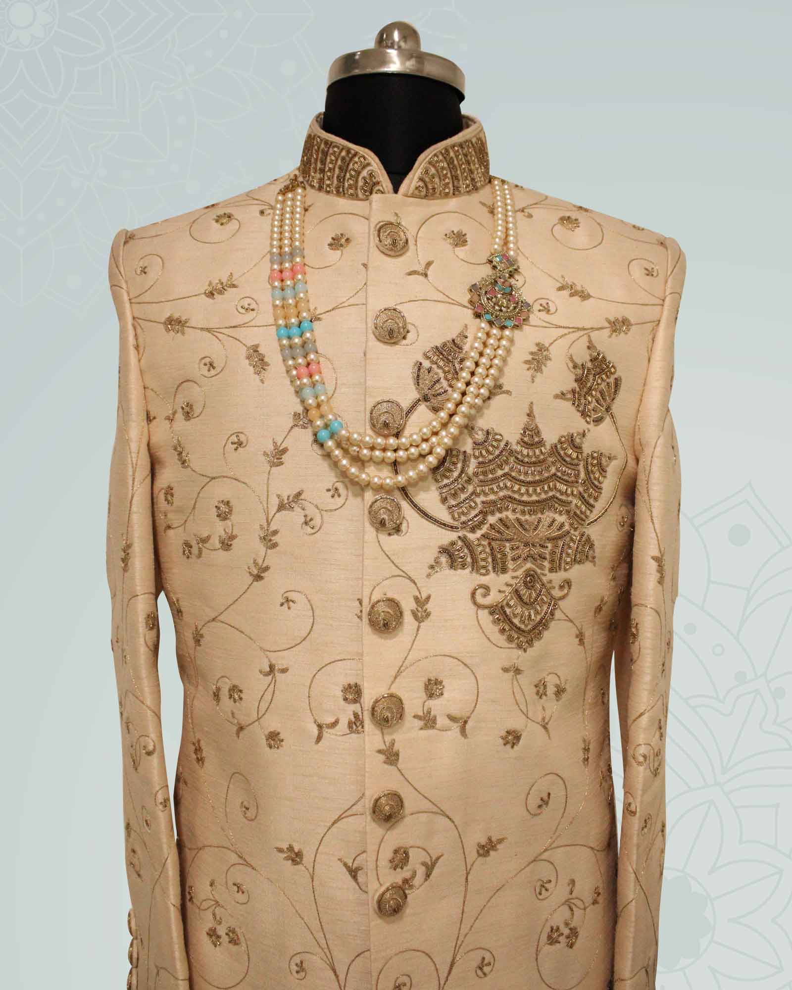 Cream Pastel Pearl Mala - LWMMB009