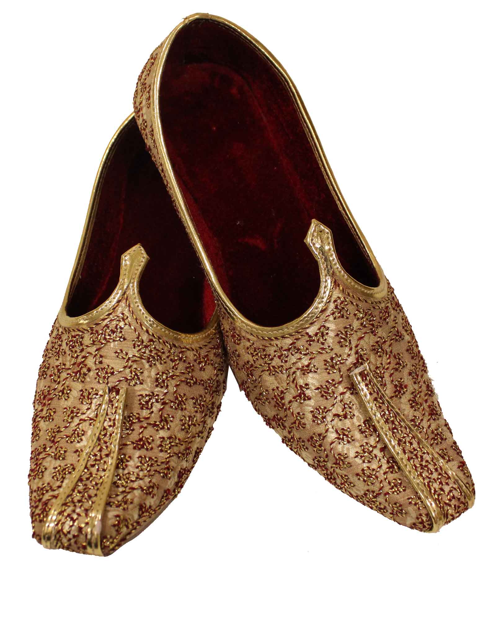 Beige Zari Work Mojri - MJ010