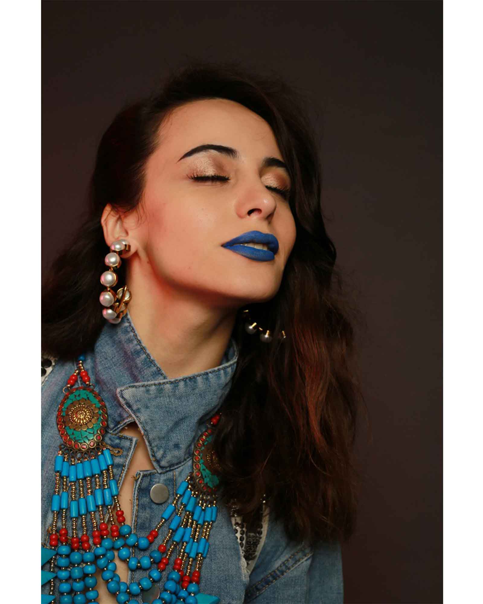 Golden & White Hoop Earrings