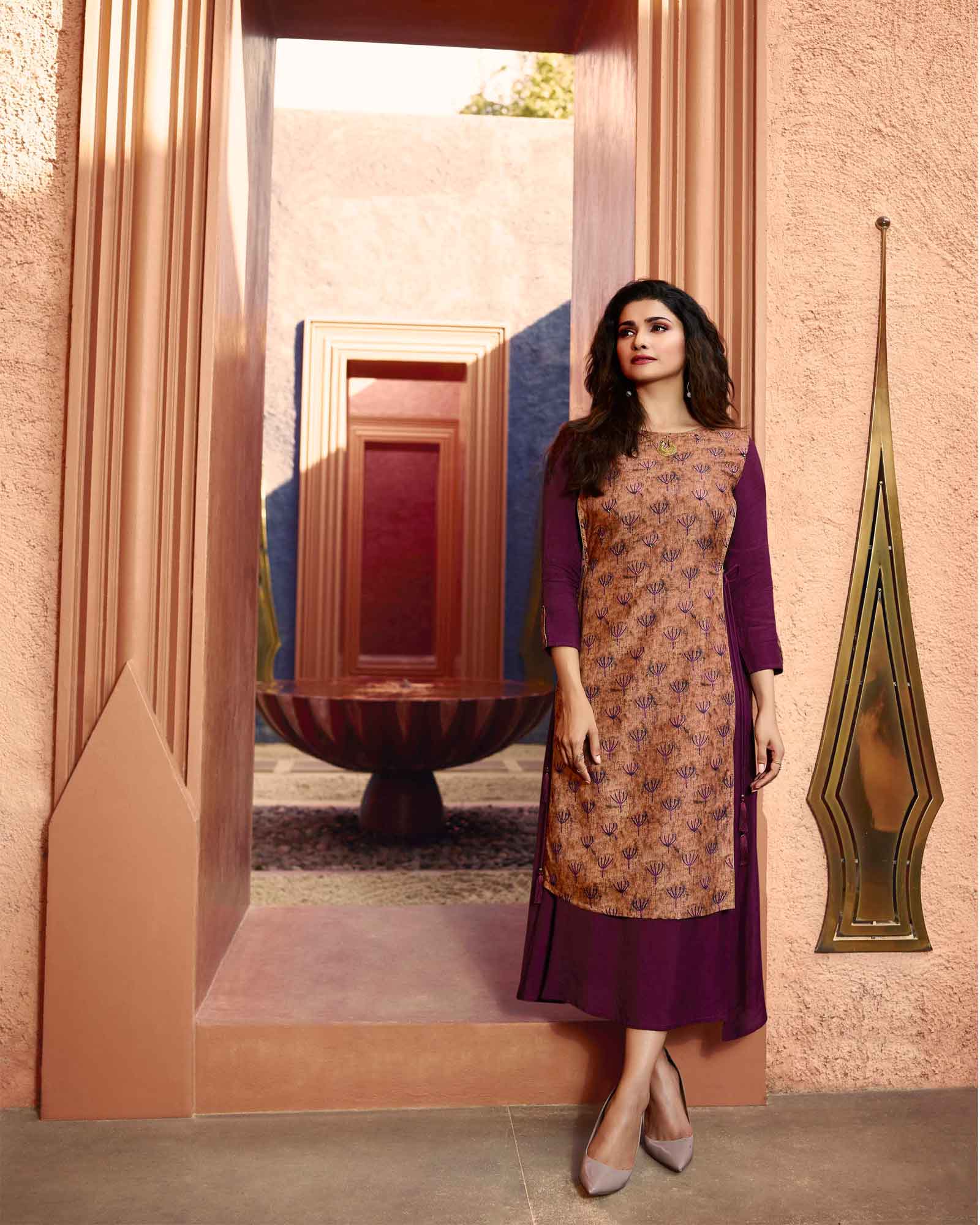 Printed Wine Kurti