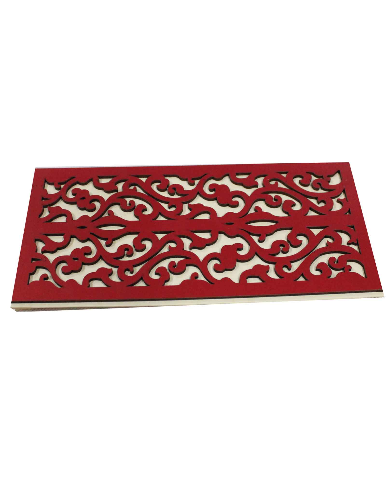 Pack of 5 Red Wodden Lasercut Money Envelop
