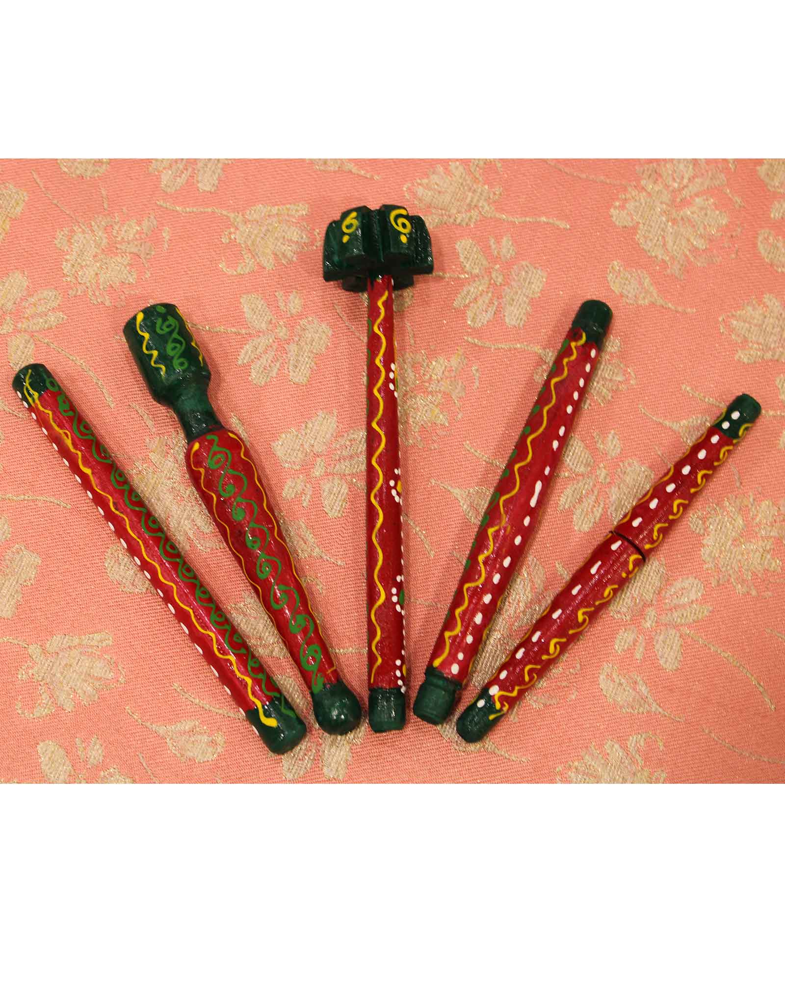 Handpainted Pokhana Set for Gujarati Wedding