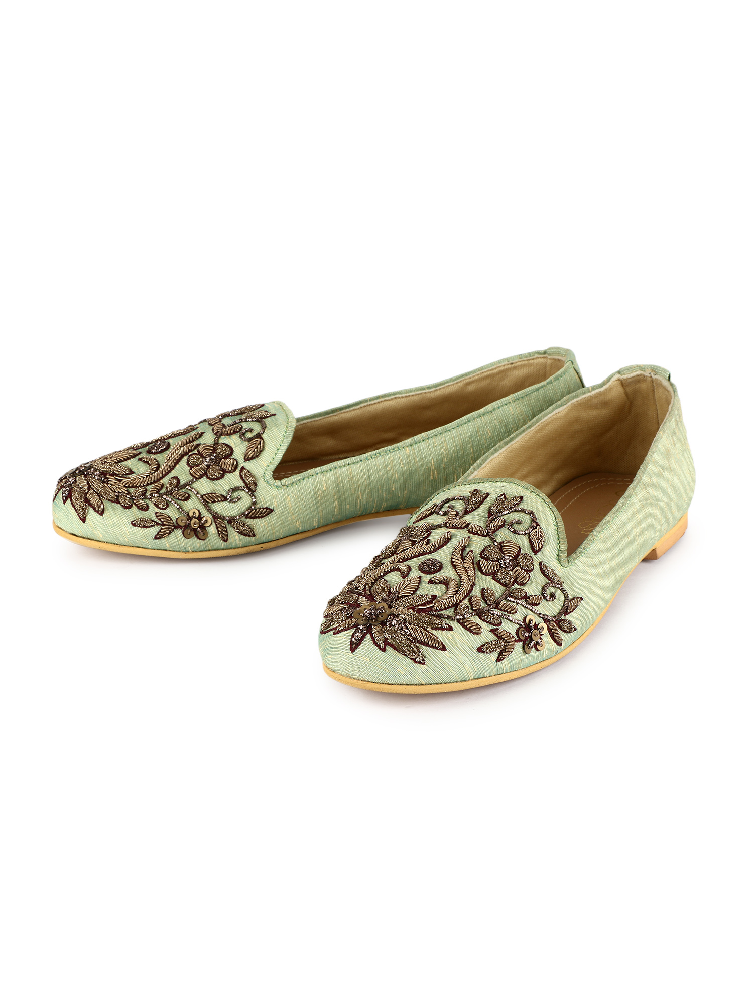 Floral Embroidered Loafers