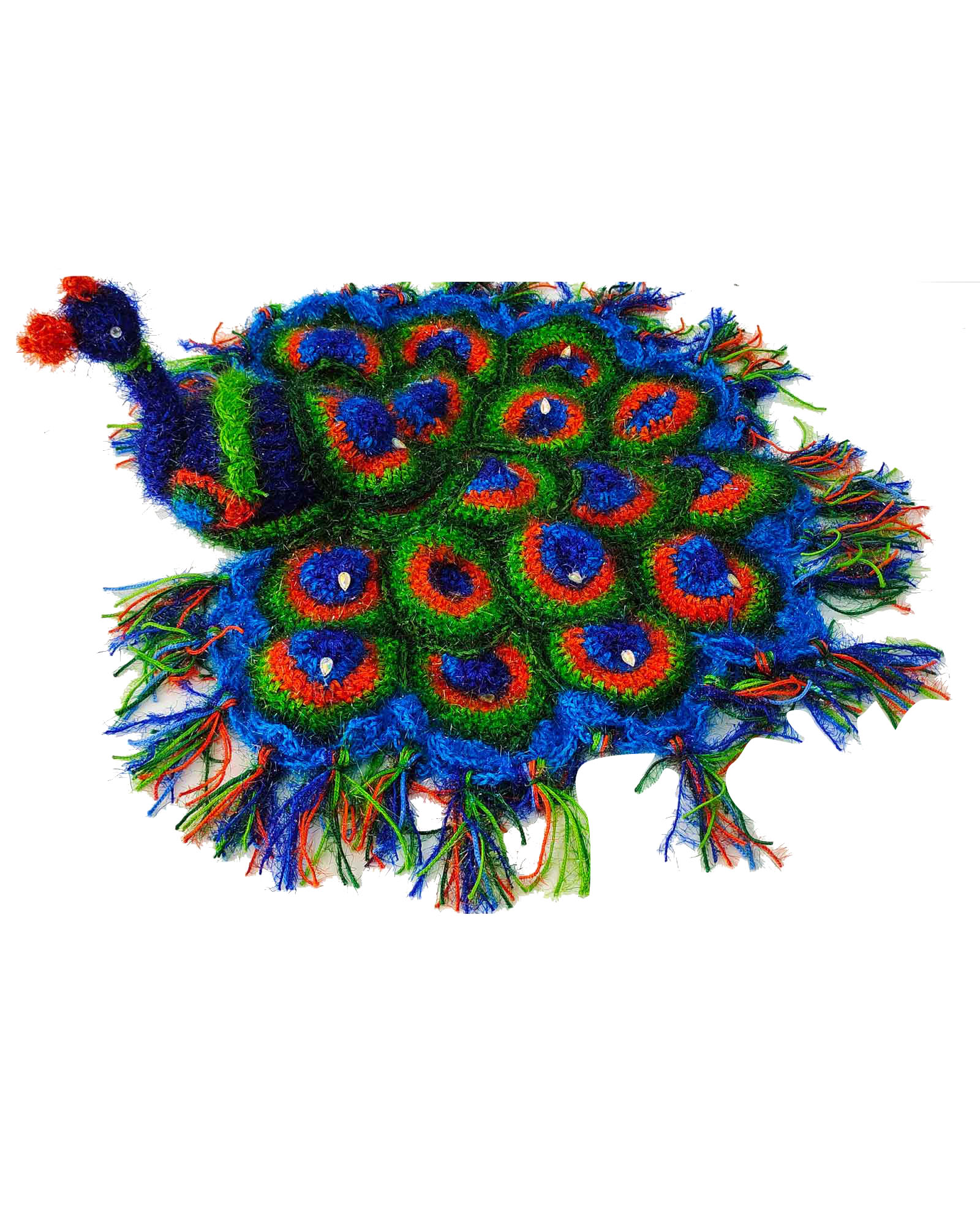 Beautiful Handicrafted Peacock Design Pooja Thali Rumal