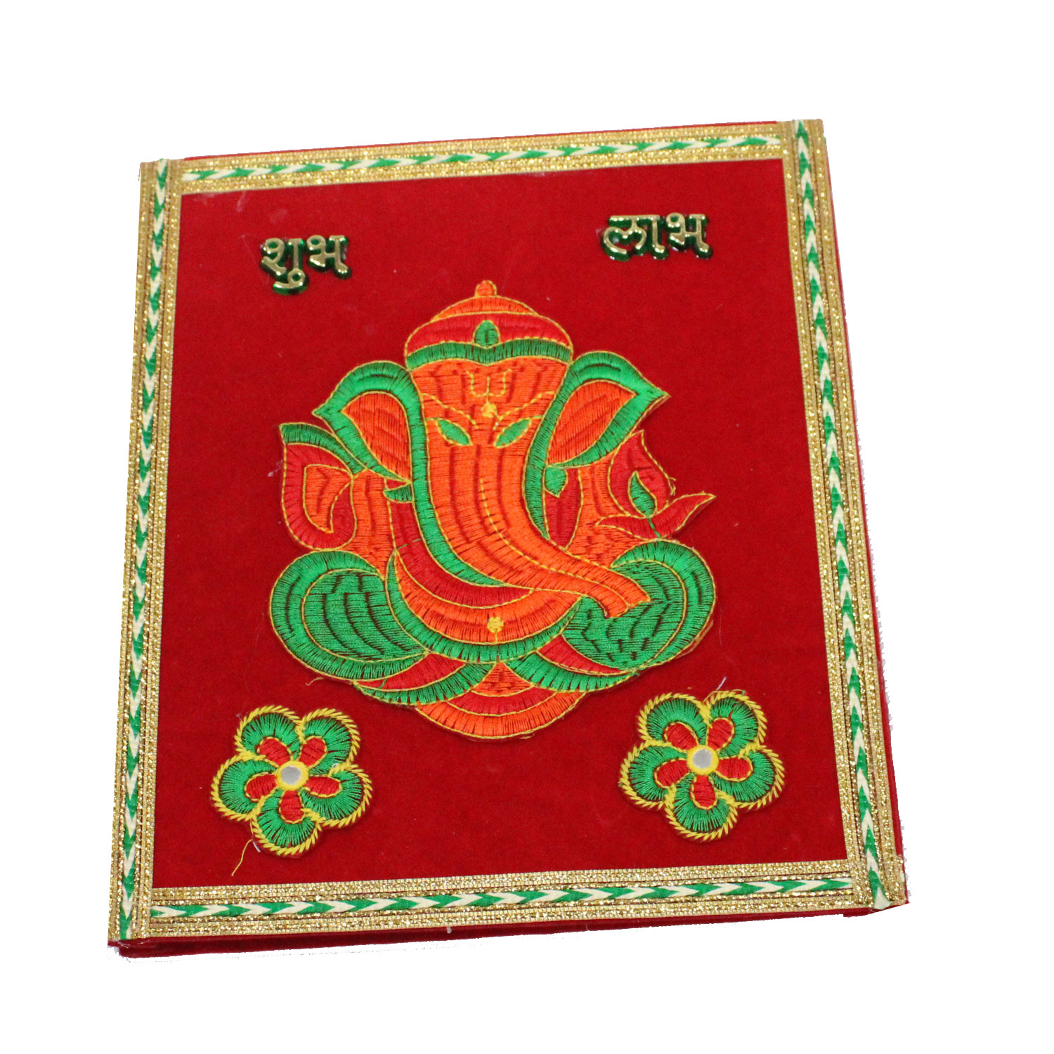 Red Velvet Embroidery Lagna Patrika