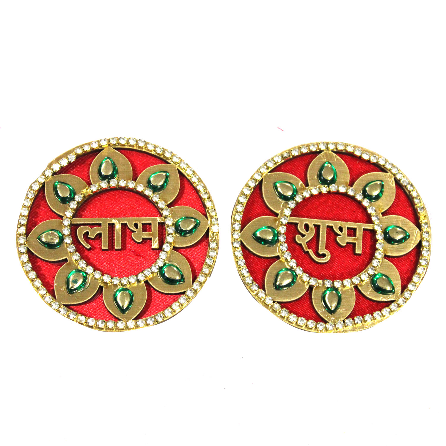 Multi Color Diamond Acrelic Labh Shubh