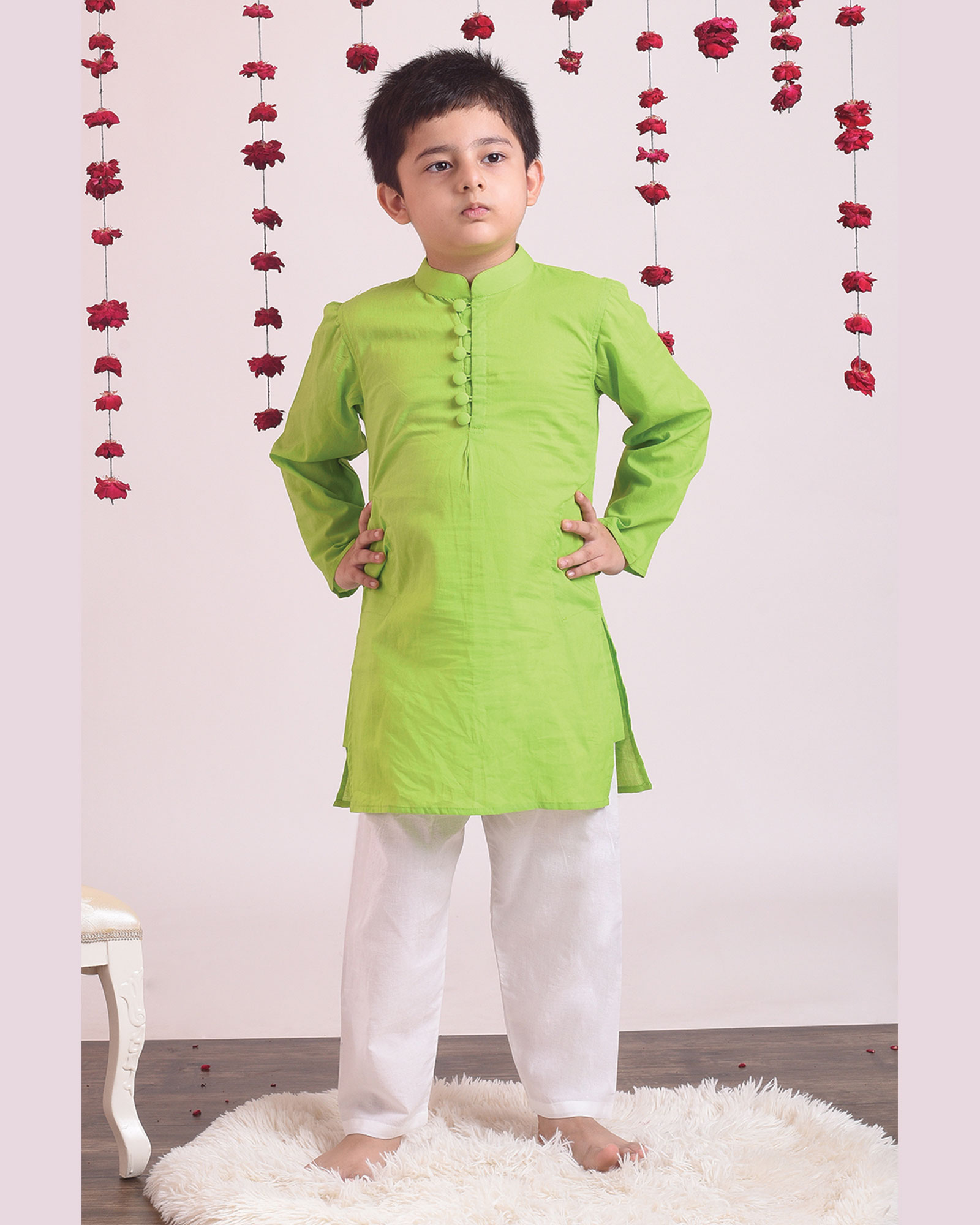 Lime Kurta Set