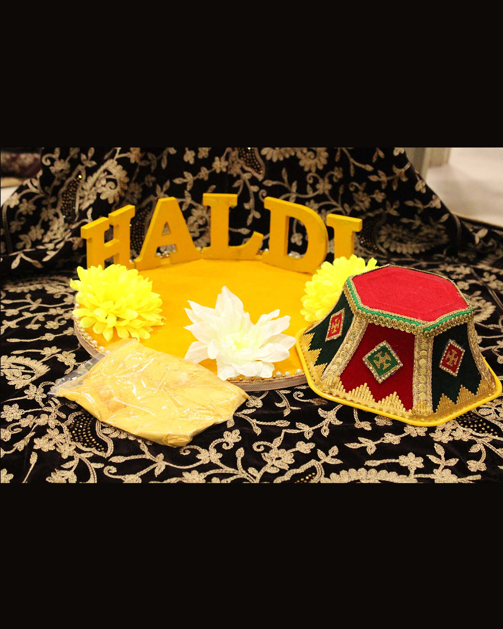 Haldi Ceremony Kit with Wooden Base