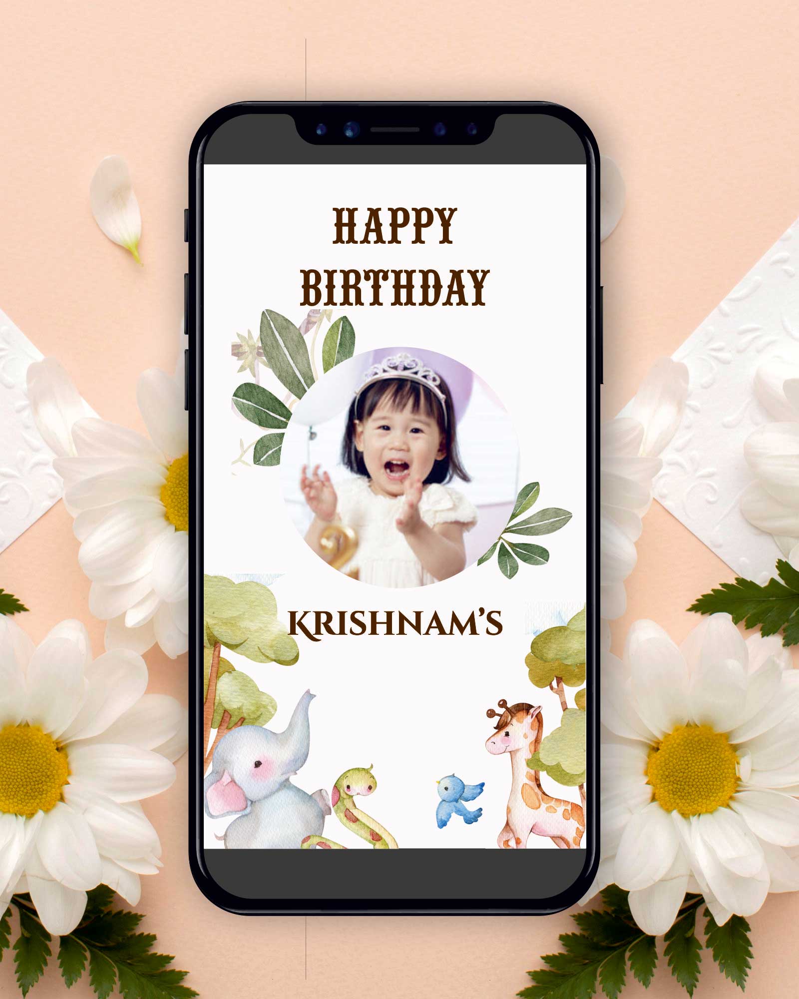 PDF Jungle Theme Birthday Invitation