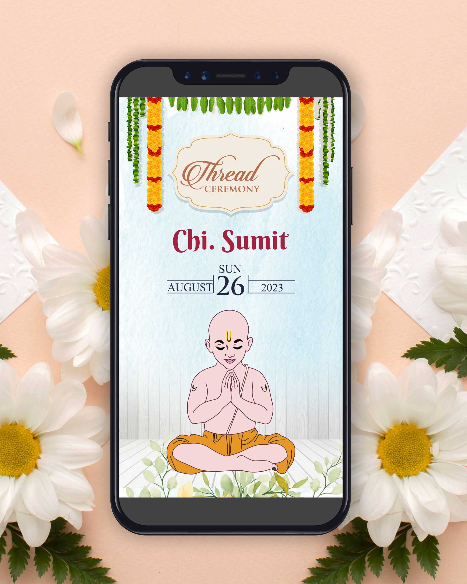 PDF Traditional Upanayan Sanskar /Janoi E invite