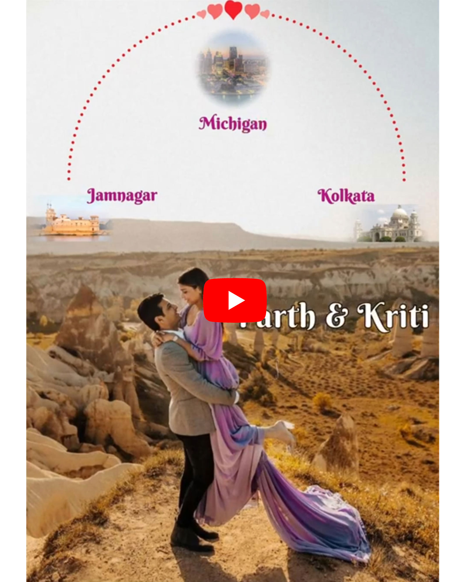 2 State theme Wedding invitation video (Wedding 49)